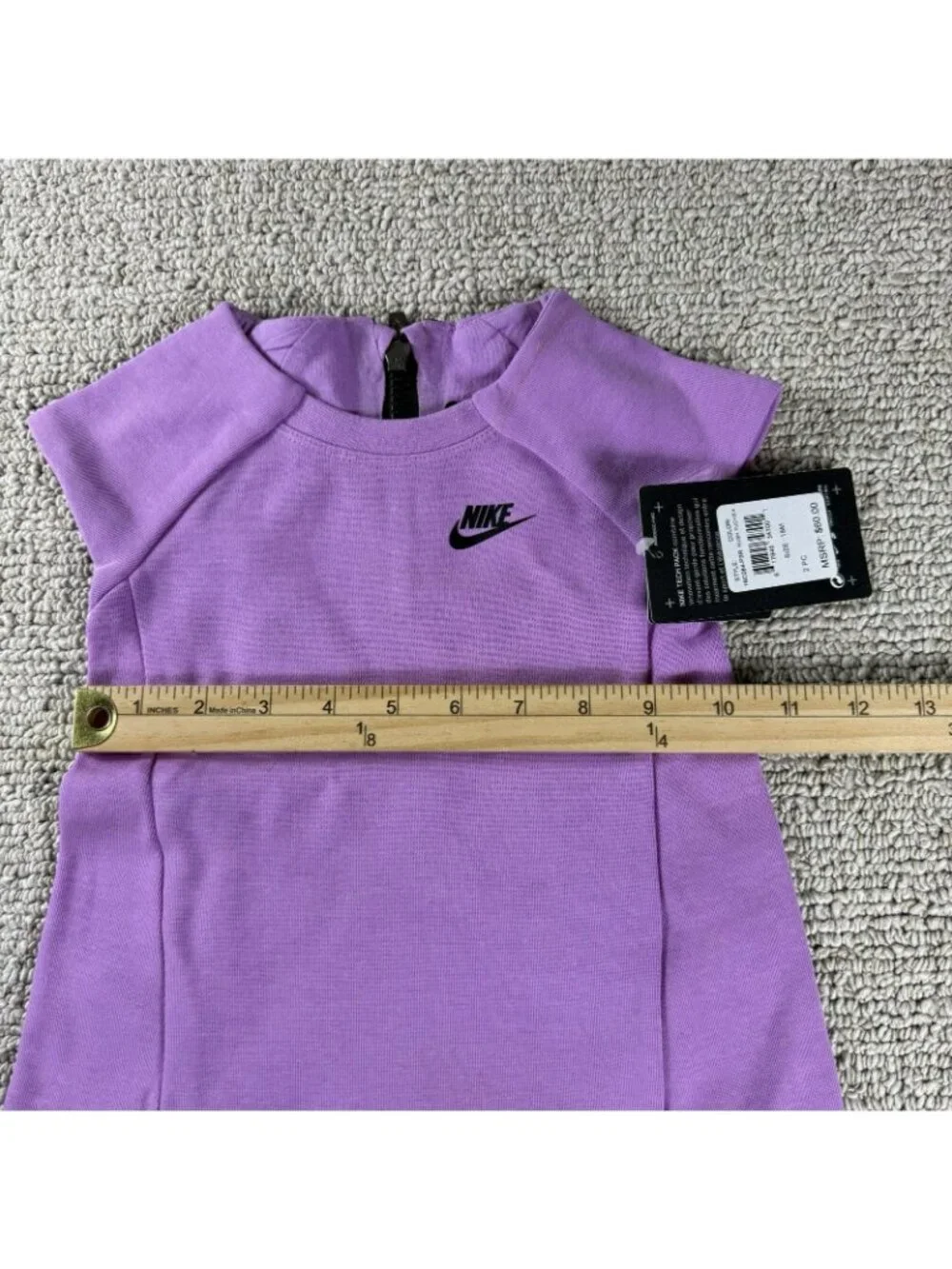 Nike 2 Piece Set Crib Style Shirt And Leggings Purple Black Size 18 Months